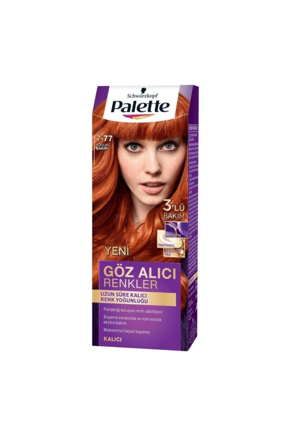 Palette Göz Alıcı Renkler Saç Boyası 7-77 Yoğun Bakır