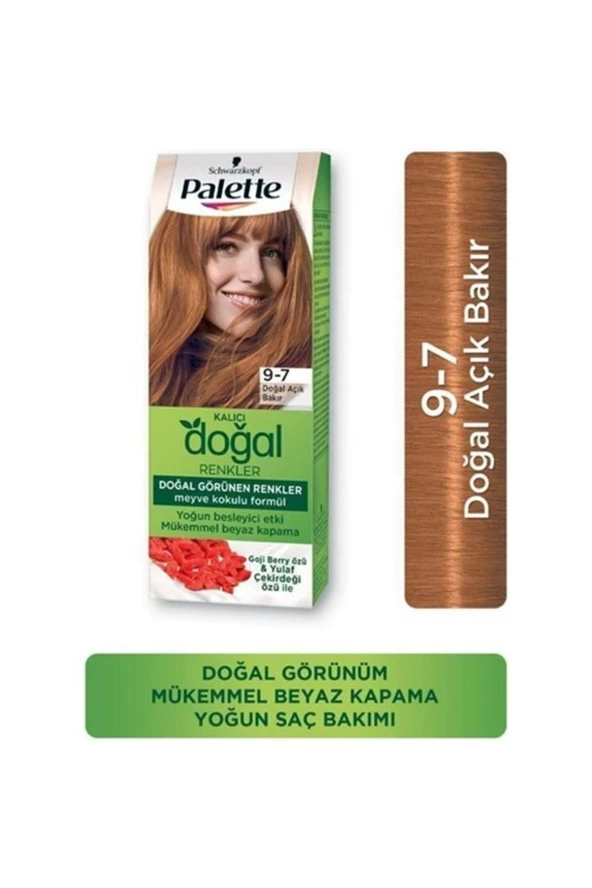 PALETTE Kalıcı Doğal Renkler Set Boya 9-7 Doğal Açık Bakır