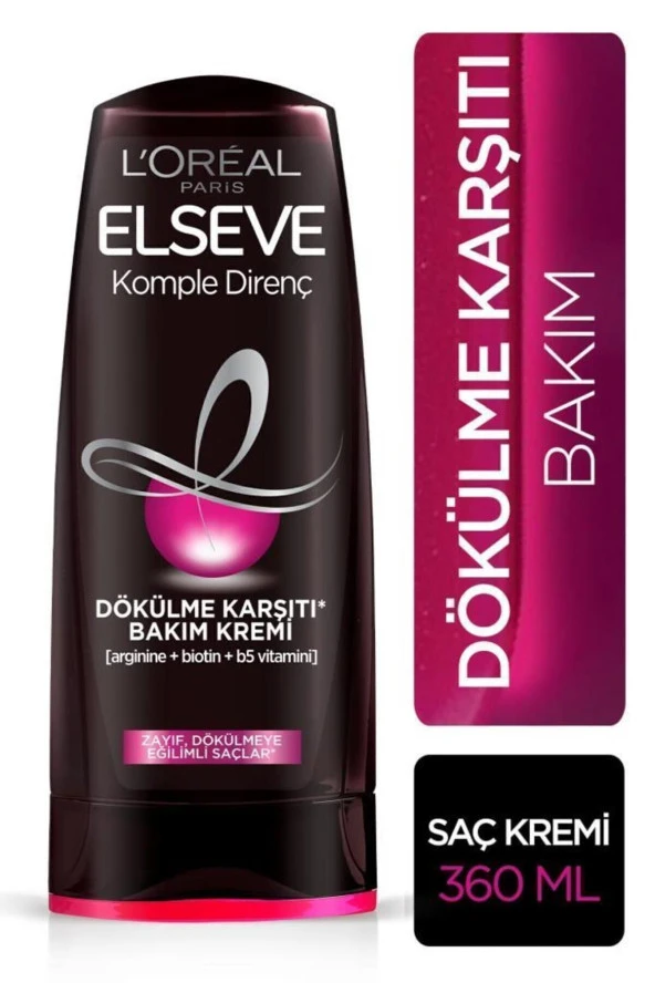 ELSEVE L'oréal Paris Komple Direnç Dökülme Karşıtı Bakım Kremi 360 ml