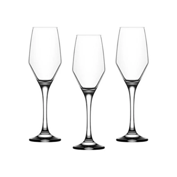 Lav Ella 3'lü Şampanya Kadeh 230Cc ELL533 - Resim 2