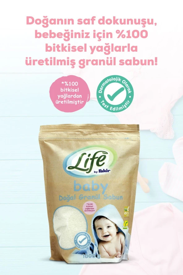 LİFE BY FAKİR Doğal Bebek Granül Toz Sabun 1 Kg - 3