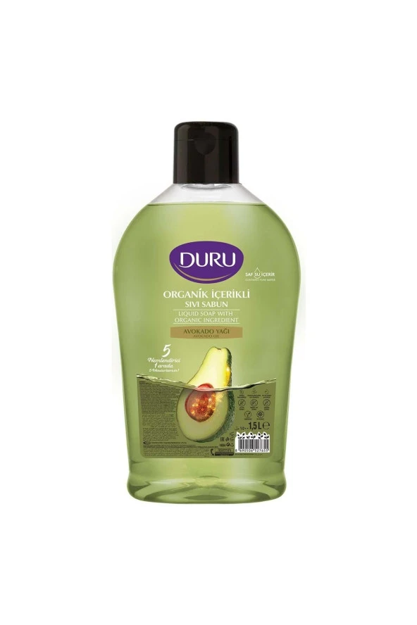 DURU Organik Içerikli Avokado Sıvı Sabun 1,5lt