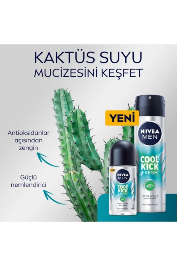 Nıvea Deodorant Sprey Cool Kıck Fresh 150Ml Erk - Resim 3