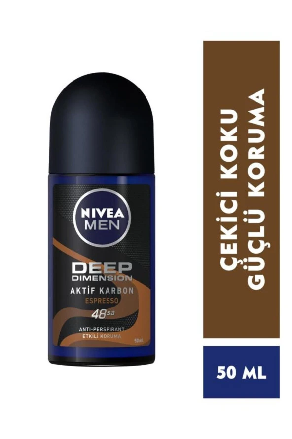 NIVEA Men Deep Dimension Espresso Deodorant Roll-on 50 ml