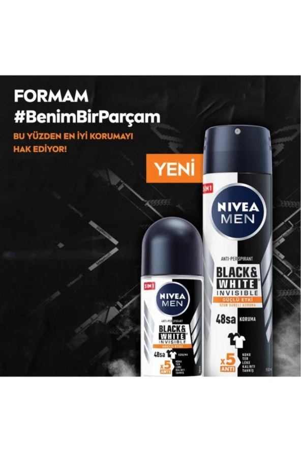NIVEA Men B&w Invisible Güçlü Etki 48h Etki 50 ml - Resim 5