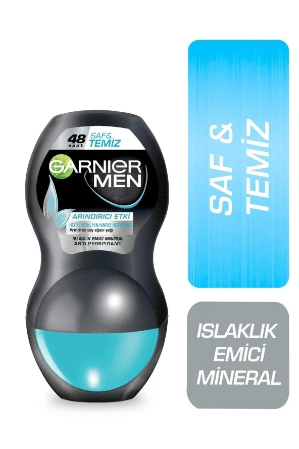 GARNİER Men Saf Ve Temiz Arındırııcı Etki Roll-on 50 Ml