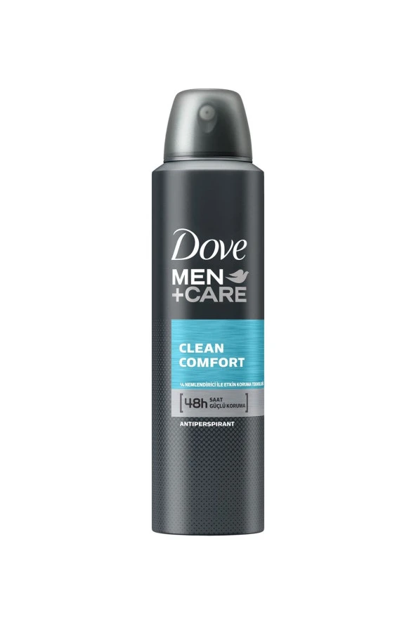 DOVE Anti-Perspirant Sprey Deodorant Erkek Clean Comfort 48 Saat Güçlü Koruma 150 ml