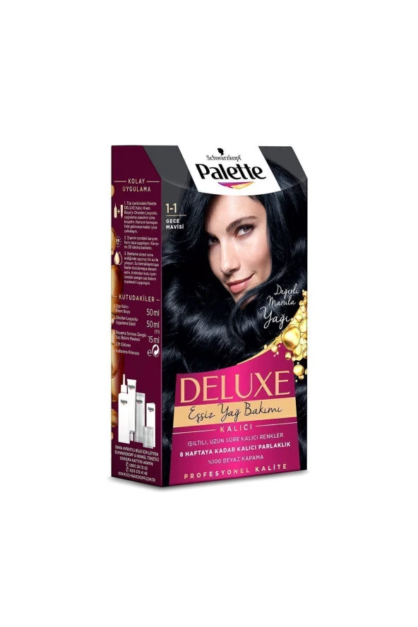 PALETTE DELUXE SAÇ BOYASI 1-1 GECE MAVİSİ - Resim 2