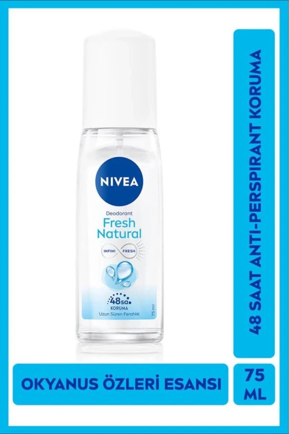 NIVEA Kadın Pump Sprey Deodorant 75ml, 48 Saat Anti-perspirant Koruma, Okyanus Özleri Kokusu ürün görseli