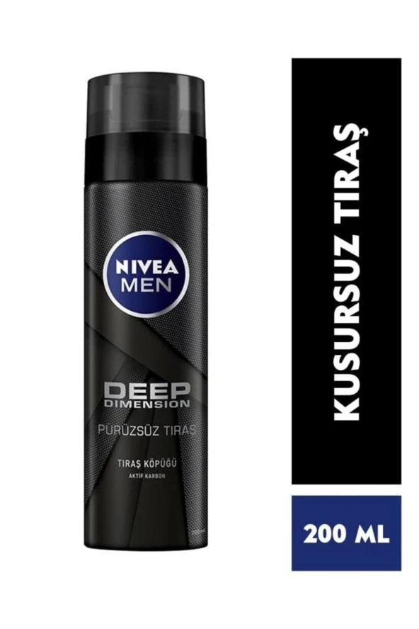 NIVEA Men Deep Dimension Tıraş Köpüğü 200 Ml,kusursuz Tıraş