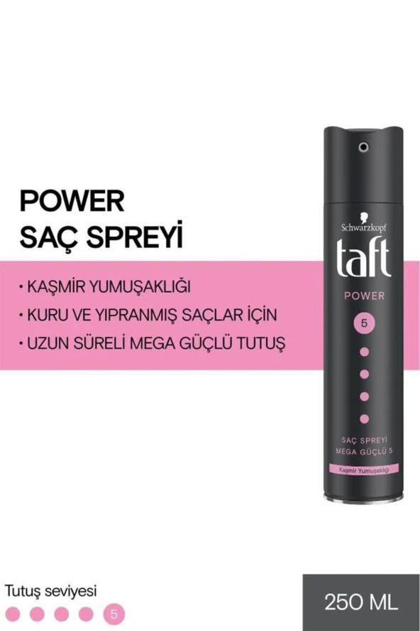 TAFT Power Kaşmir (MEGA GÜÇLÜ) Sprey 250 ml