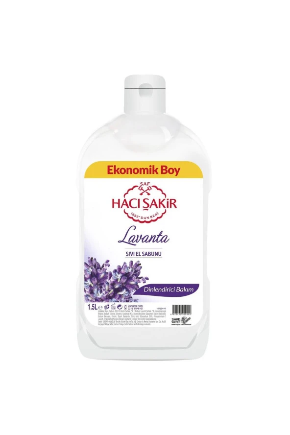 HACI ŞAKİR Lavanta Dinlendirici Bakım Sıvı El Sabunu 1500 ml