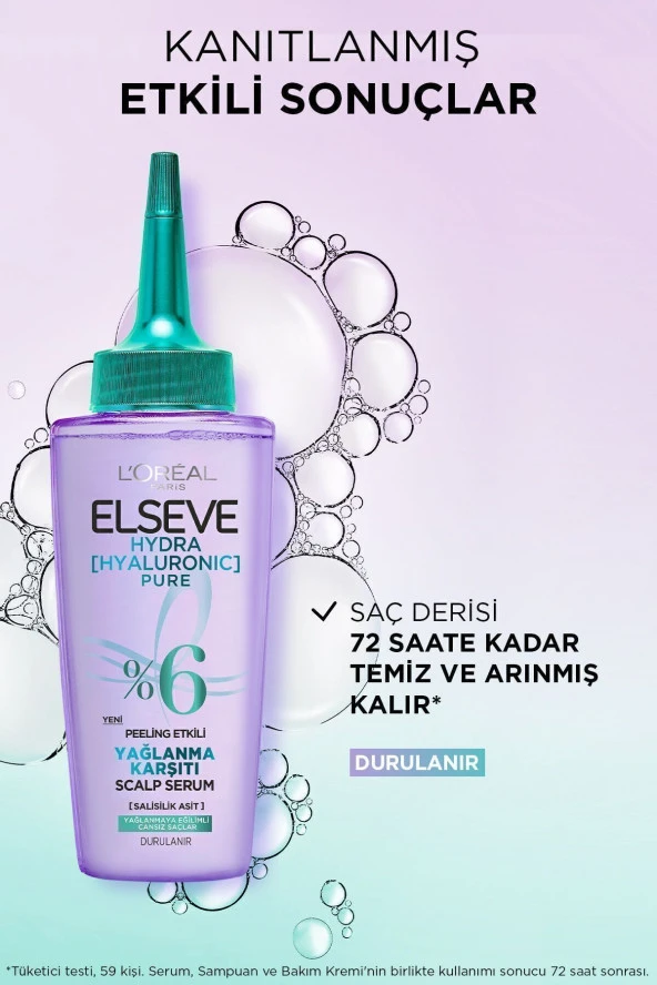 ELSEVE Hydra[hyaluronic] Pure Salisilik Asit Içeren Yağlanma Karşıtı Peeling Etkili Saç Derisi Serumu 102ml - 4