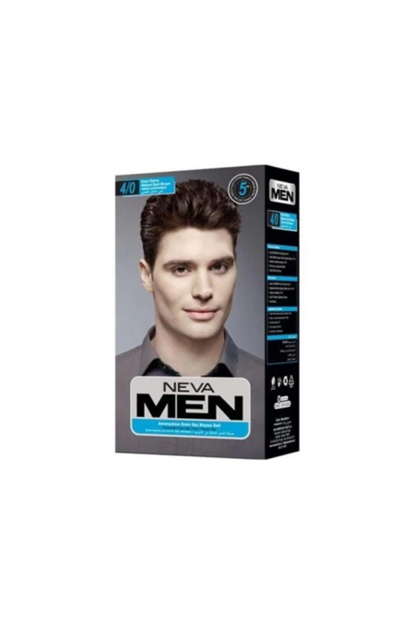 NEVA MEN Koyu Kahve Natural Saç Boyası Seti 4.0