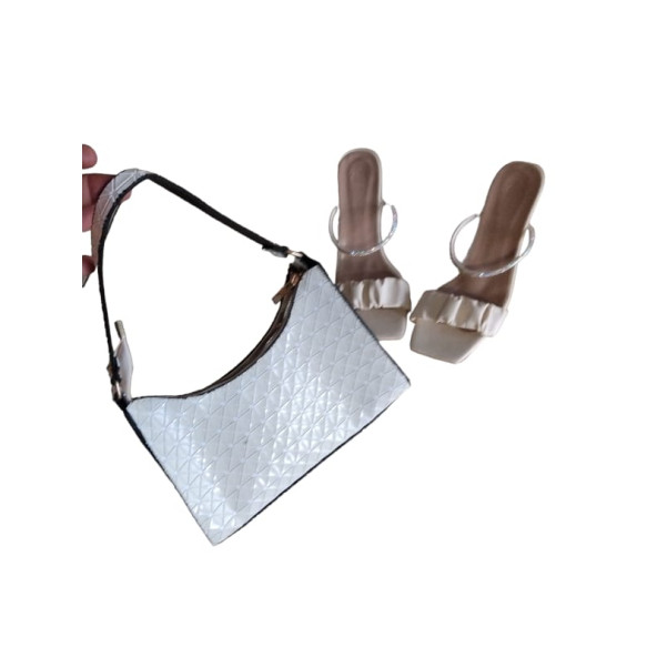 KADIN TOPUKLU TERLİK VE ÇANTA SET KREM - 2