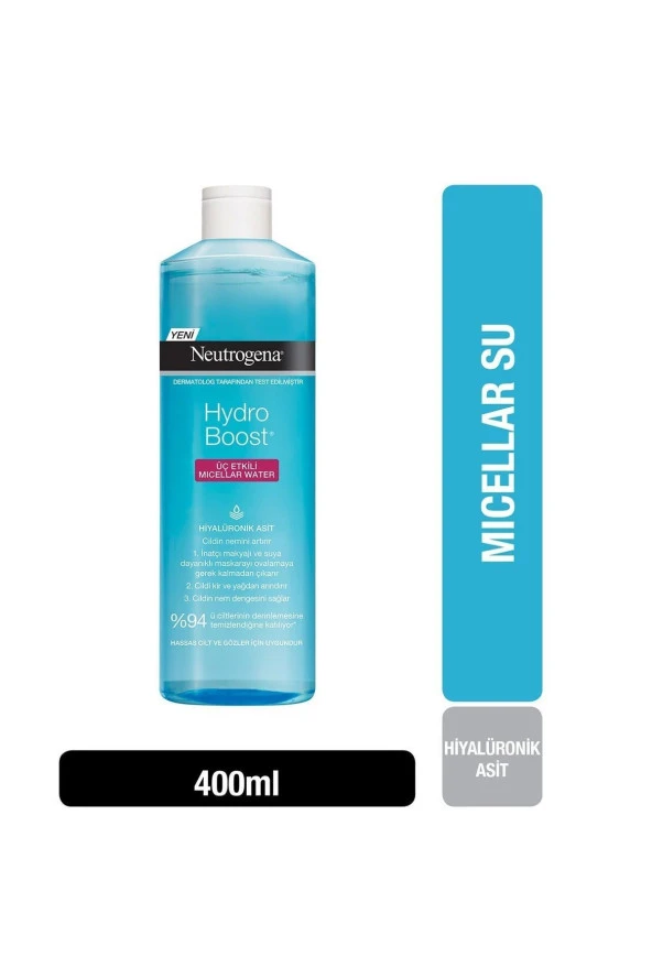 NEUTROGENA Hydro Boost Üç Etkili Micellar Water Makyaj Temizleme Suyu 400 ml ürün görseli