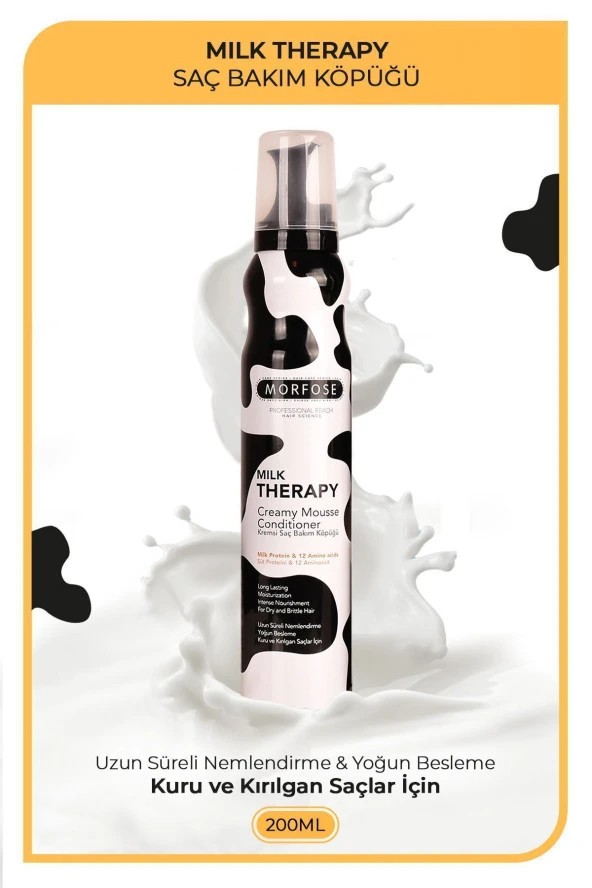 MORFOSE Milk Therapy Saç Köpüğü 200 ml - Besleyici, Koruyucu Etki