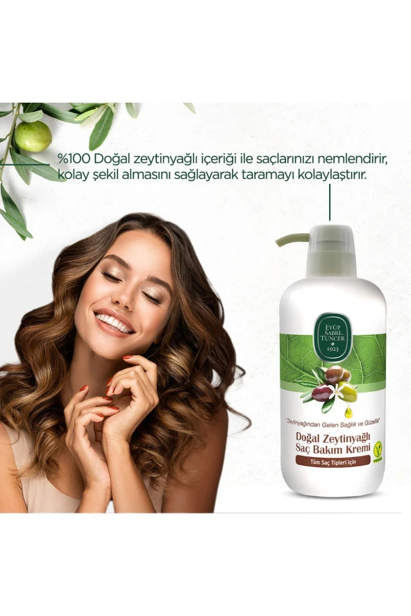 EYÜP SABRİ TUNCER Doğal Zeytinyağlı Saç Kremi 600 ml - 4
