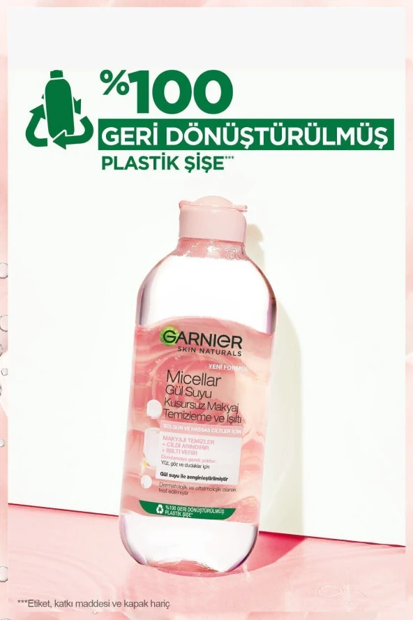 GARNİER Micellar Gül Suyu Kusursuz Makyaj Temizleme & Işıltı 400ml - 5