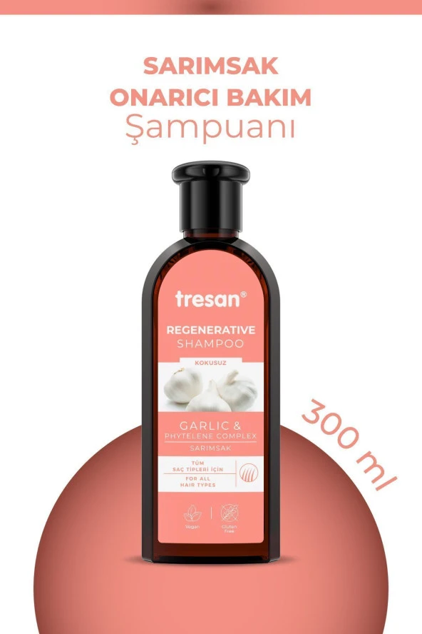 TRESAN Sarımsak Onarıcı Bakım Şampuanı 300 ml ürün görseli