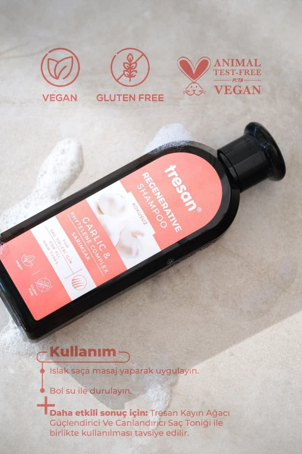 TRESAN Sarımsak Onarıcı Bakım Şampuanı 300 ml - Resim 4