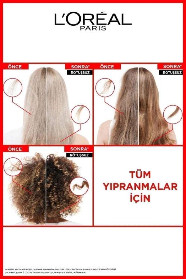 ELSEVE Bond Repair Tüm Yıpranmalar Için Saç Bağlarını Onarıcı Bakım Kremi 150 Ml - 5