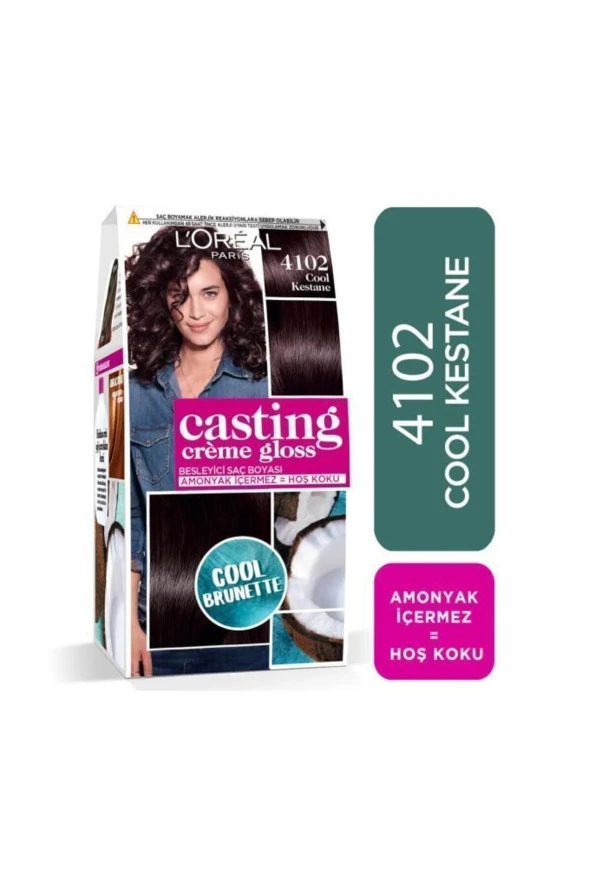 L'OREAL PARİS Saç Boyası - Casting Crème Gloss 4102 Cool Kestane 3600523807154