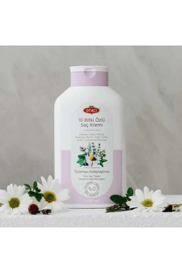 OTACI 10 Bitki Özlü Taramayı Kolaylaştırıcı Saç Kremi 400 ml - Resim 2