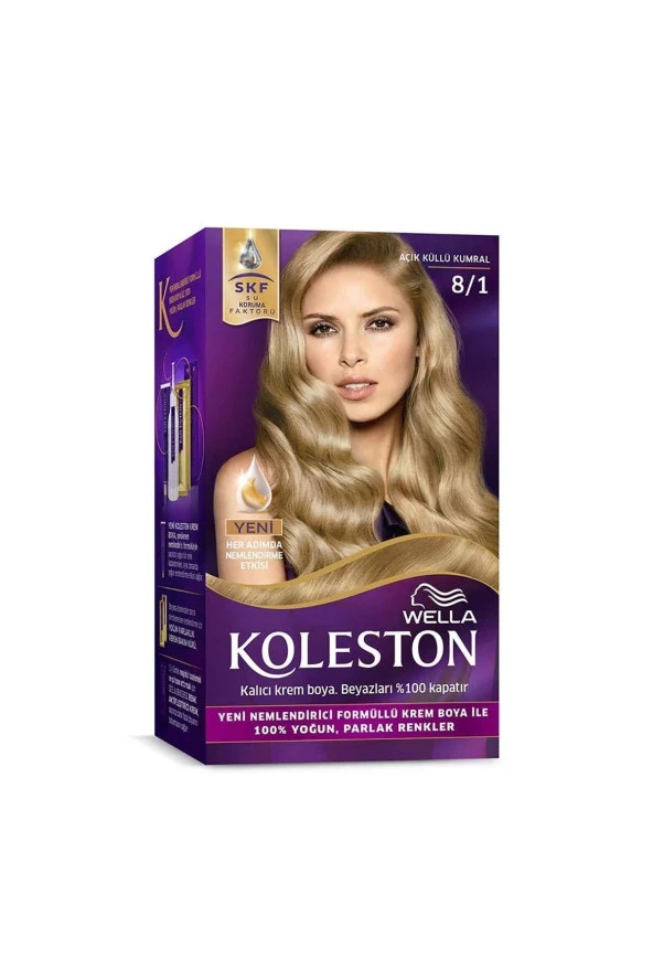 WELLA Koleston Kit Saç Boyası 8/1 Açık Küllü Kumral