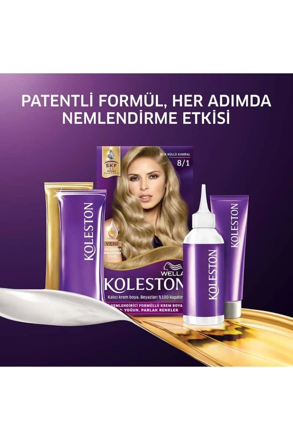 WELLA Koleston Kit Saç Boyası 8/1 Açık Küllü Kumral - Resim 5