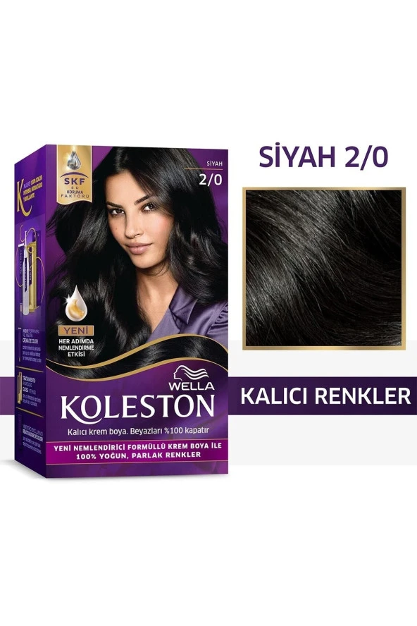 WELLA Koleston Kit Saç Boyası 2/0 Siyah