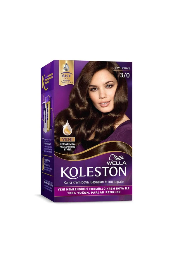 WELLA Koleston Kit Saç Boyası 3/0 Koyu Kahve