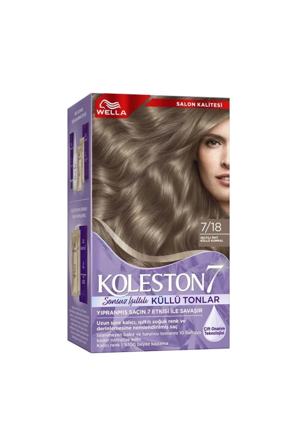 WELLA Koleston Supreme Kit 7/18 Işıltılı Inci Küllü Kumral *18