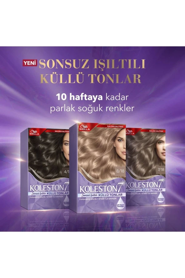 WELLA Koleston Supreme Kit 4/1 Gizemli Küllü Kumral *18 - Resim 3