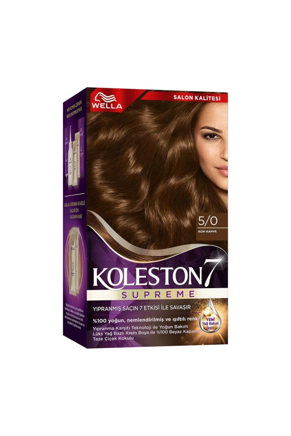 WELLA Koleston Supreme Saç Boyası 5/0 Açık Kahve - 3
