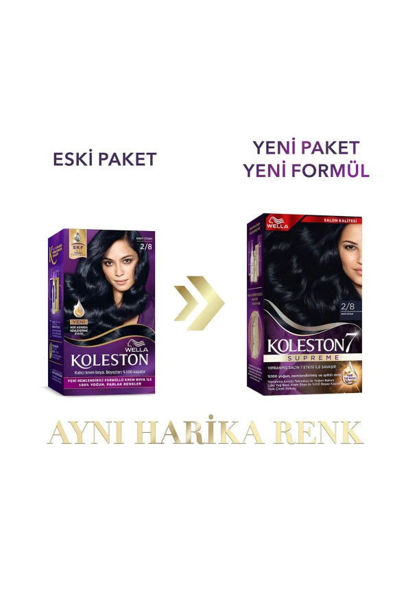 WELLA Koleston Supreme Saç Boyası 2/8 Mavi Siyah - Resim 2