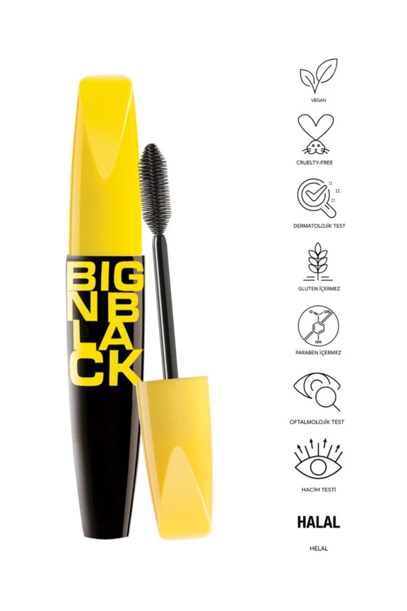 PASTEL Big N Black Mascara - Siyah Maskara