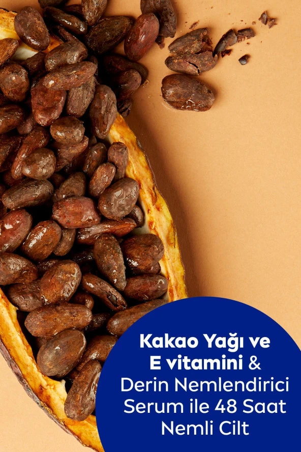 NIVEA El Ve Vücut Bakım Kremi Cocoa Butter 400ml, 48 Saat Nemlendirici Serum, E Vitamini, Kakao Yağı - 2