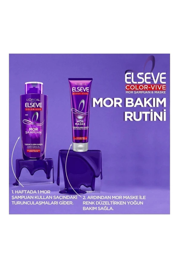 ELSEVE Color-vive Purple Maske Silver Mor Maske 150 ml - 5