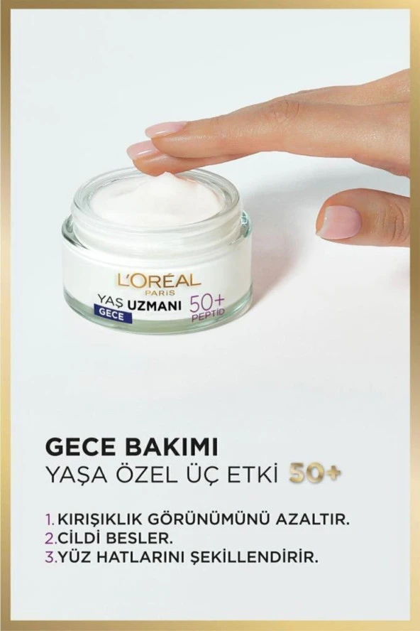 L'OREAL PARİS L'oréal Paris Yaş Uzmanı 50+ Kırışıklık Karşıtı Yenileyici Gece Kremi 50ml - 5