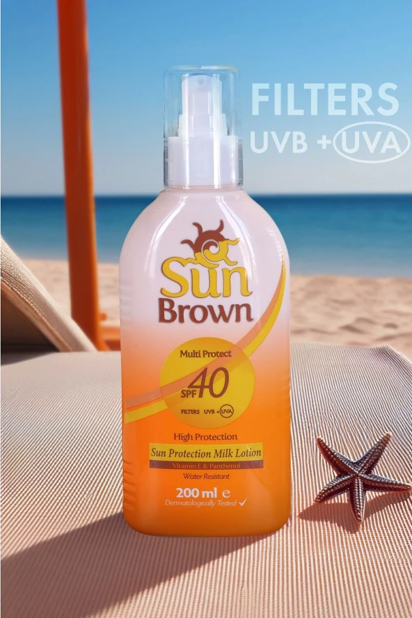 SUN BROWN Güneş Koruyucu Süt Spreyi Spf40 200 ml - 2