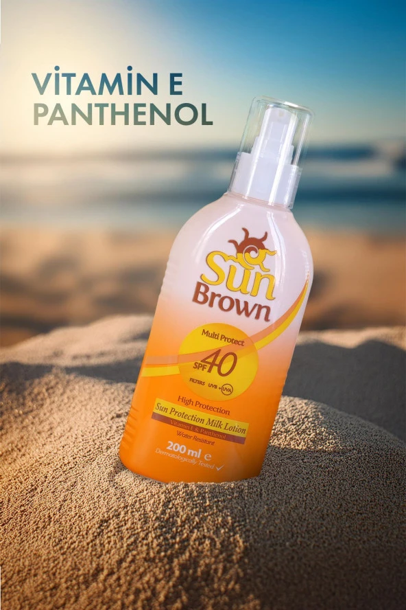 SUN BROWN Güneş Koruyucu Süt Spreyi Spf40 200 ml - 5