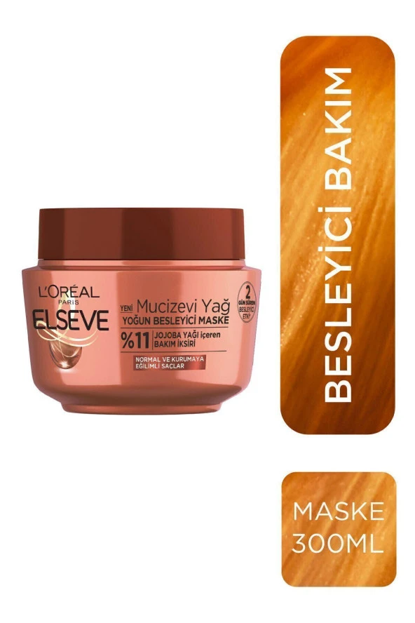 ELSEVE L'oréal Paris Mucizevi Yağ Besleyici Maske 300 ml