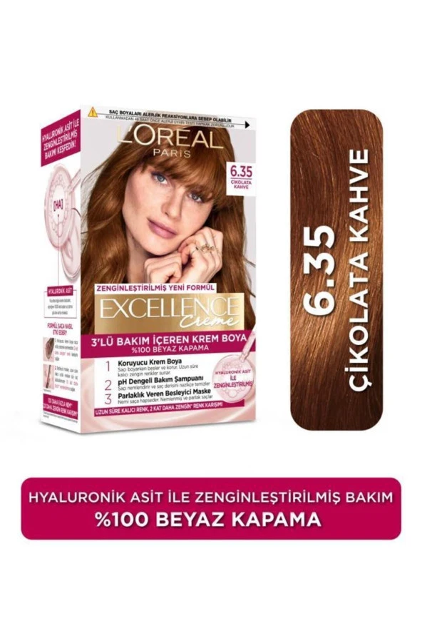 L'OREAL PARİS Excellence Creme Saç Boyası 6.35 Çikolata Kahve