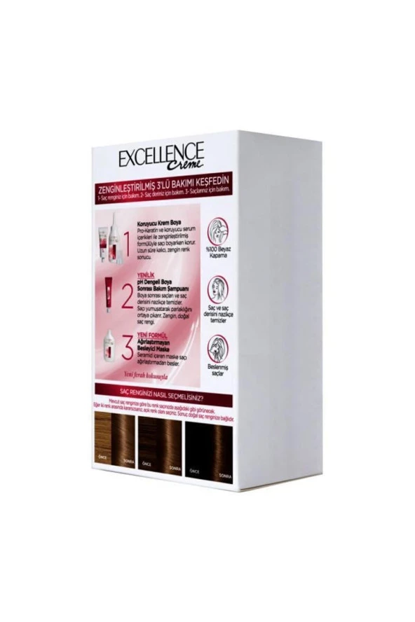 L'OREAL PARİS Excellence Creme Saç Boyası 7.3 Kumral Dore - Resim 4