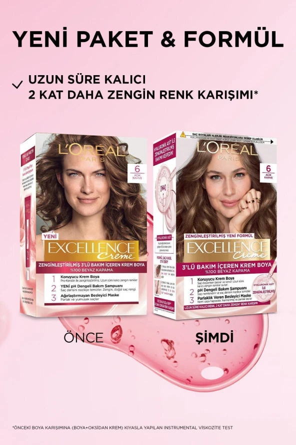 L'OREAL PARİS L'oréal Paris Excellence Creme Saç Boyası - 6 Açık Kahve - Resim 3