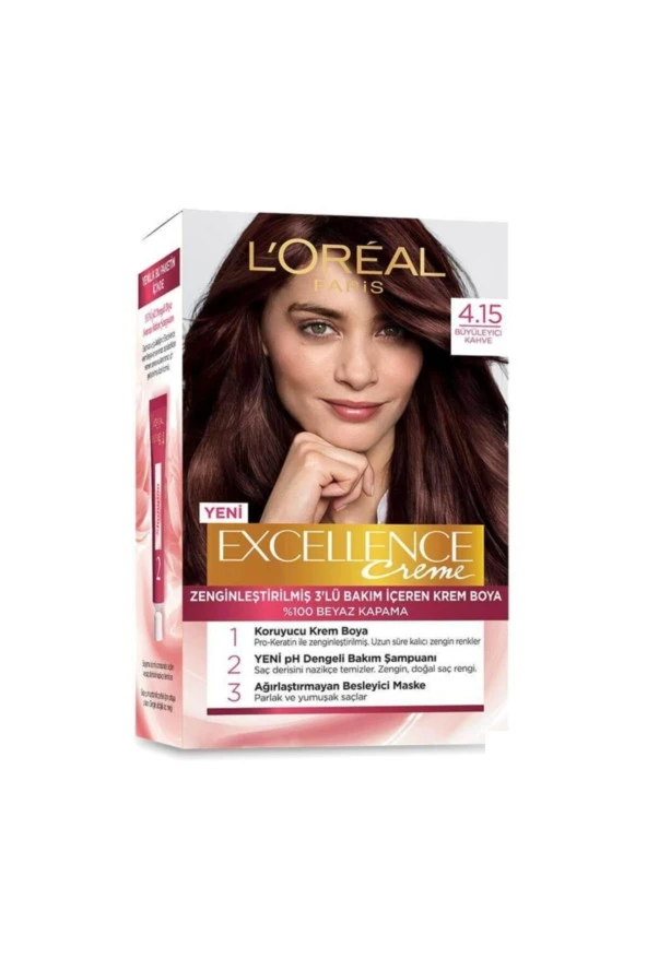 L'OREAL PARİS Büyüleyici Kahve Saç Boyası 4.15