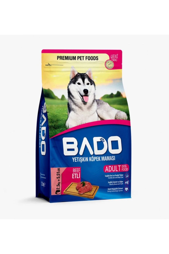 BADO Yetişkin Köpek Maması Etli 2,5kg - 1