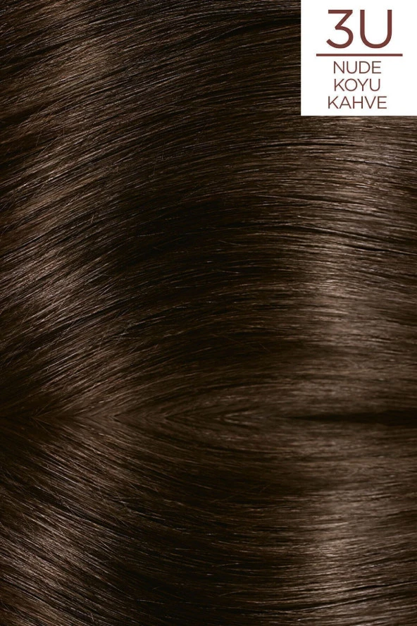 L'OREAL PARİS Excellence Creme Nude Renkler Saç Boyası – 3u Nude Koyu Kahve - Resim 2