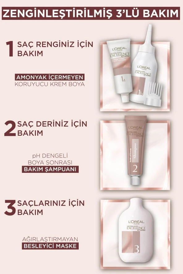 L'OREAL PARİS Excellence Creme Nude Renkler Saç Boyası – 10u Nude Açık Sarı - Resim 5